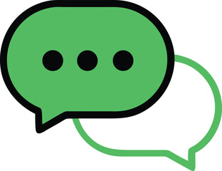 Chat Bubble Icon Vector – Speech Message Symbol for Communication Apps