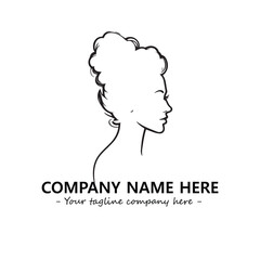 Head of queen logo company design vector illustration
