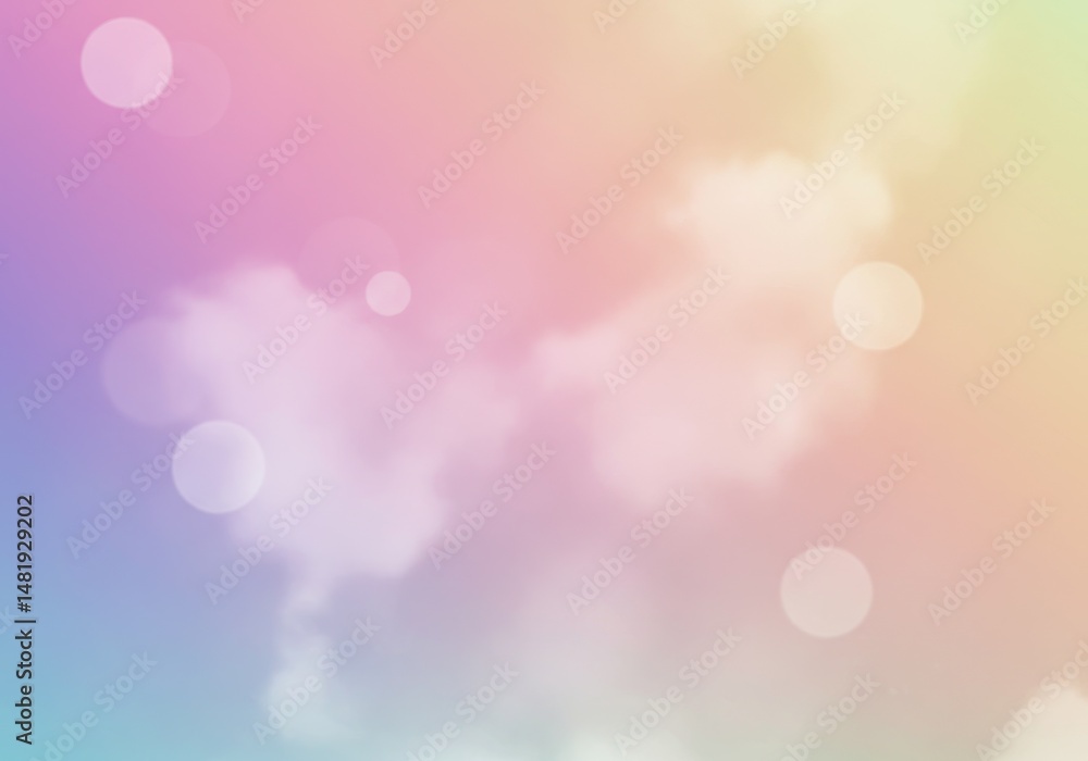 Aufkleber abstract background soft pastel bokeh lights gradient