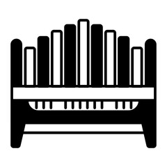 pipe organ black icon