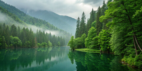 lake in the mountains