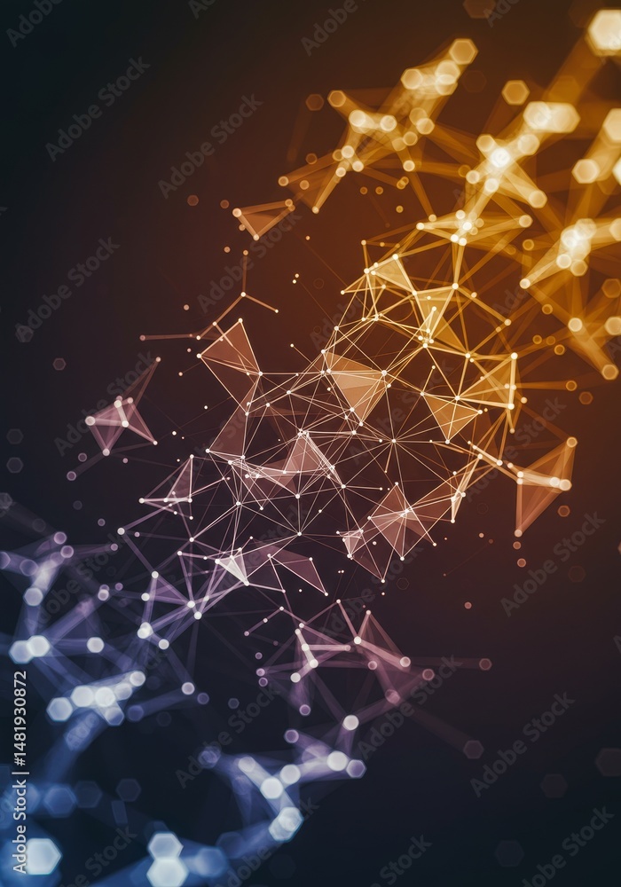 Poster abstract background technology network connection illustration