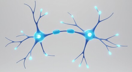 Visualizing Neural Connections: A 3D Render of Synaptic Transmission