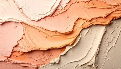 Abstract painted textures in warm pastel shades offering a unique artistic background design.