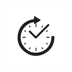 clock icon vector illustration