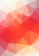 Abstract Polygon Background with Red and White Triangles