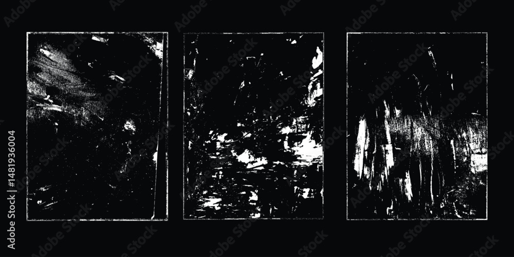Leinwandbilder grunge urban backgrounds set.texture vector.dust overlay distress grain ,simply place illustration o