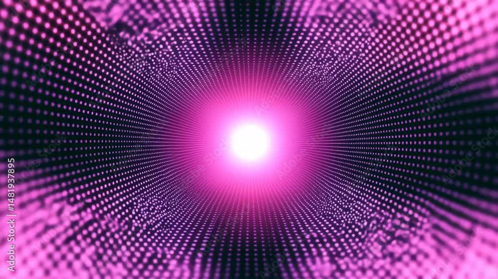 Poster vibrant pink abstract digital background with radiating dots showcasing modern design elements in a 