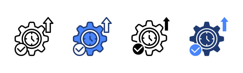 Efficiency icon sheet multiple style collection