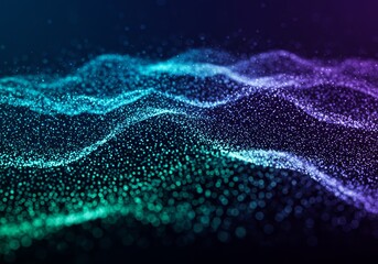 Abstract Background with Dynamic Flowing Particles