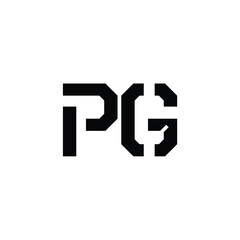 PG monogram logo design letter text name symbol monochrome logotype alphabet character simple logo