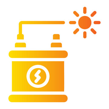 sollar battery Gradient icon