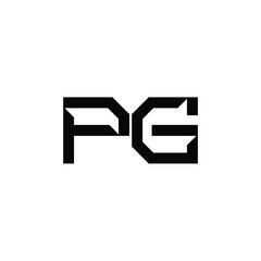 PG monogram logo design letter text name symbol monochrome logotype alphabet character simple logo