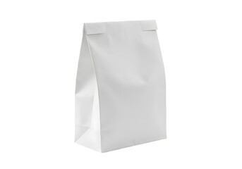 white paper bag isolated on transparent background Generative Ai.
