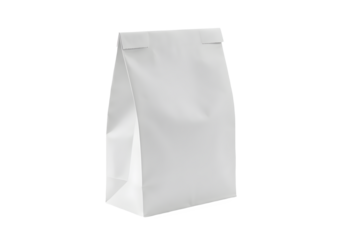 white paper bag isolated on transparent background Generative Ai.
