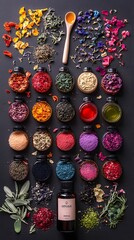 Colorful Flatlay of DIY Soap Making Ingredients