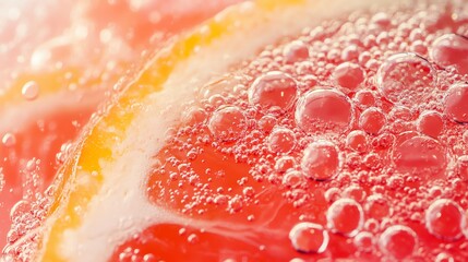 Refreshing beverage with citrus and bubbles.