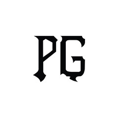 PG monogram logo design letter text name symbol monochrome logotype alphabet character simple logo