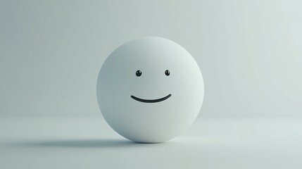 Simple smiley face on a neutral background.
