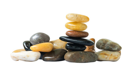 stack of zen stone isolated on white