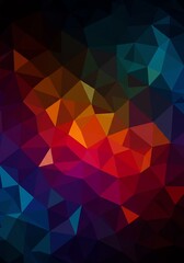 Fototapeta premium Abstract Polygon Mosaic with Dark Background