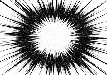 Obraz premium Abstract Illustration of Black and White Starburst