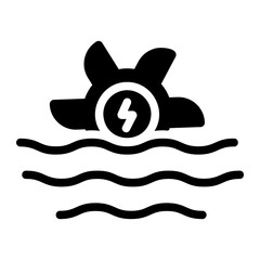 water energy Solid icon