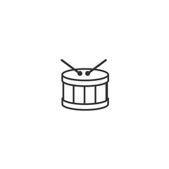 Outline Patriotic Parade Drum Icon – Independence Day Celebration Symbol