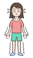 バセドウ病の症状が出ている女性