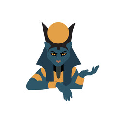 Sekhmet god, goddess peeking,