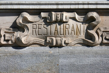 baroque Lettering restaurant