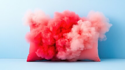 A fluffy pillow thatâ€™s really a cotton candy creation.