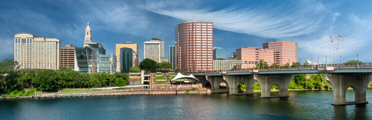Hartford Connecticut downtown city skyline view panorama