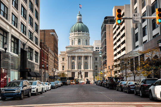 Indianapolis Indiana State Capitol building exterior view USA
