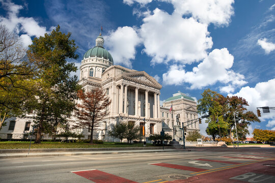 Indianapolis Indiana State Capitol building exterior view USA