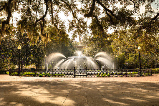 Savannah, Georgia fountain at Forsyth Park