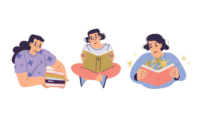 Cozy Reading Moments Diverse Women Finding Joy and Enjoyment in Their Favorite Books