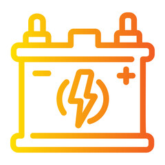 car battery Line Gradient Icon