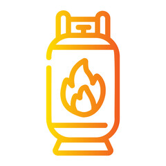 gas cylinder Line Gradient Icon