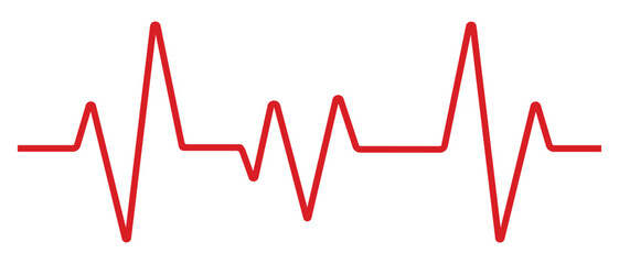 Heart line icon. Life line icon vector. Red Heartbeat Line on white background. Healthy and Medical concept. Heart pulse icon, symbol. Vector illustration.