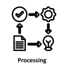 Processing Vector icon which can easily modify or edit