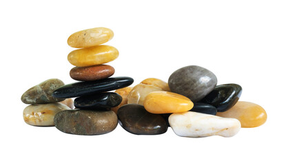 zen stones on white