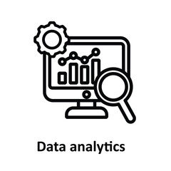 Data analytics Vector icon which can easily modify or edit