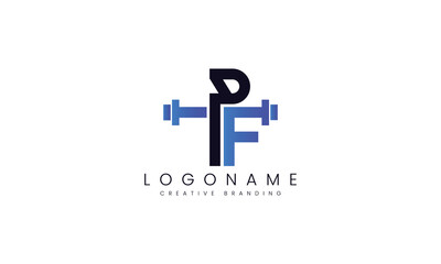 Minimalist PF Logo for Branding and Identity.