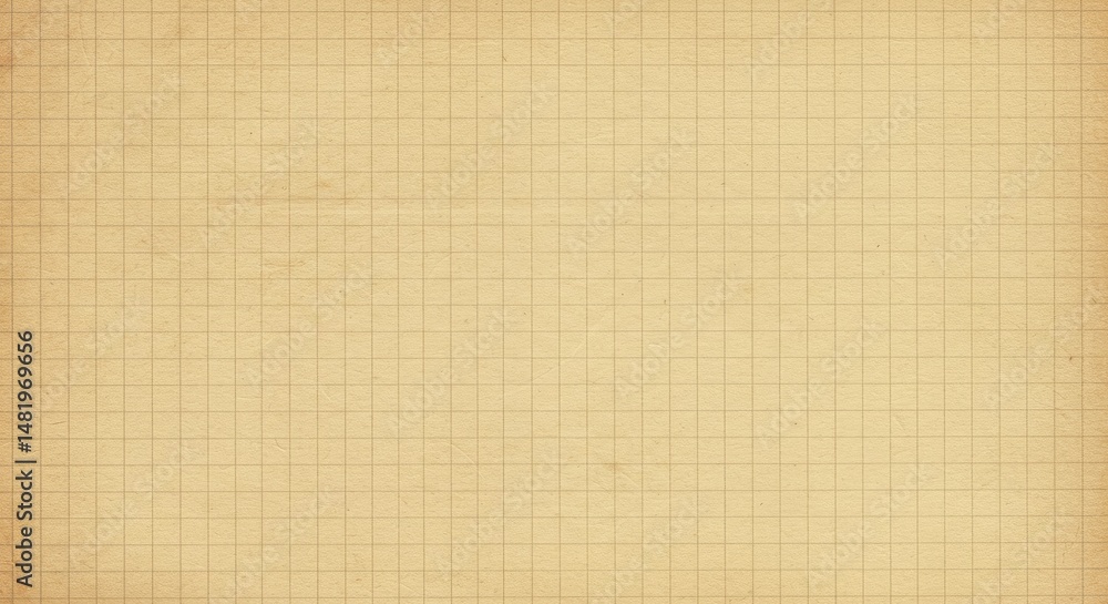 Poster beige textured background with grid pattern