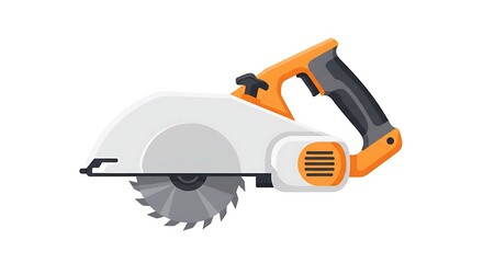 Naklejka premium Circular Saw Power Tool for Wood Cutting Illustration