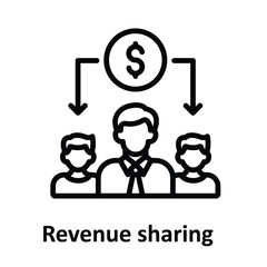 Revenue sharing Vector icon which can easily modify or edit