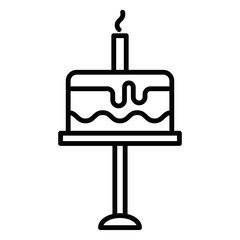 Birthday Line Icon