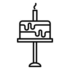 Birthday Line Icon