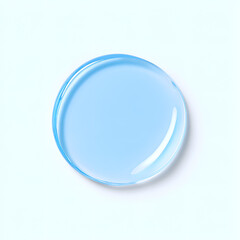 Liquid Face gel swatch in the shape of a circle on white background